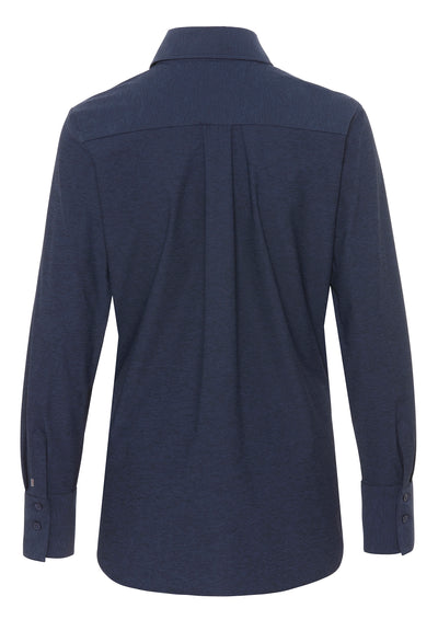 3386-91901 PURE- Functional Bluse slim fit Langarm 139 uni marine