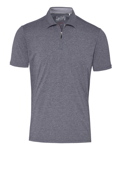 3393-92920 - Functional Polo Zip slim fit - grau - pureshirt