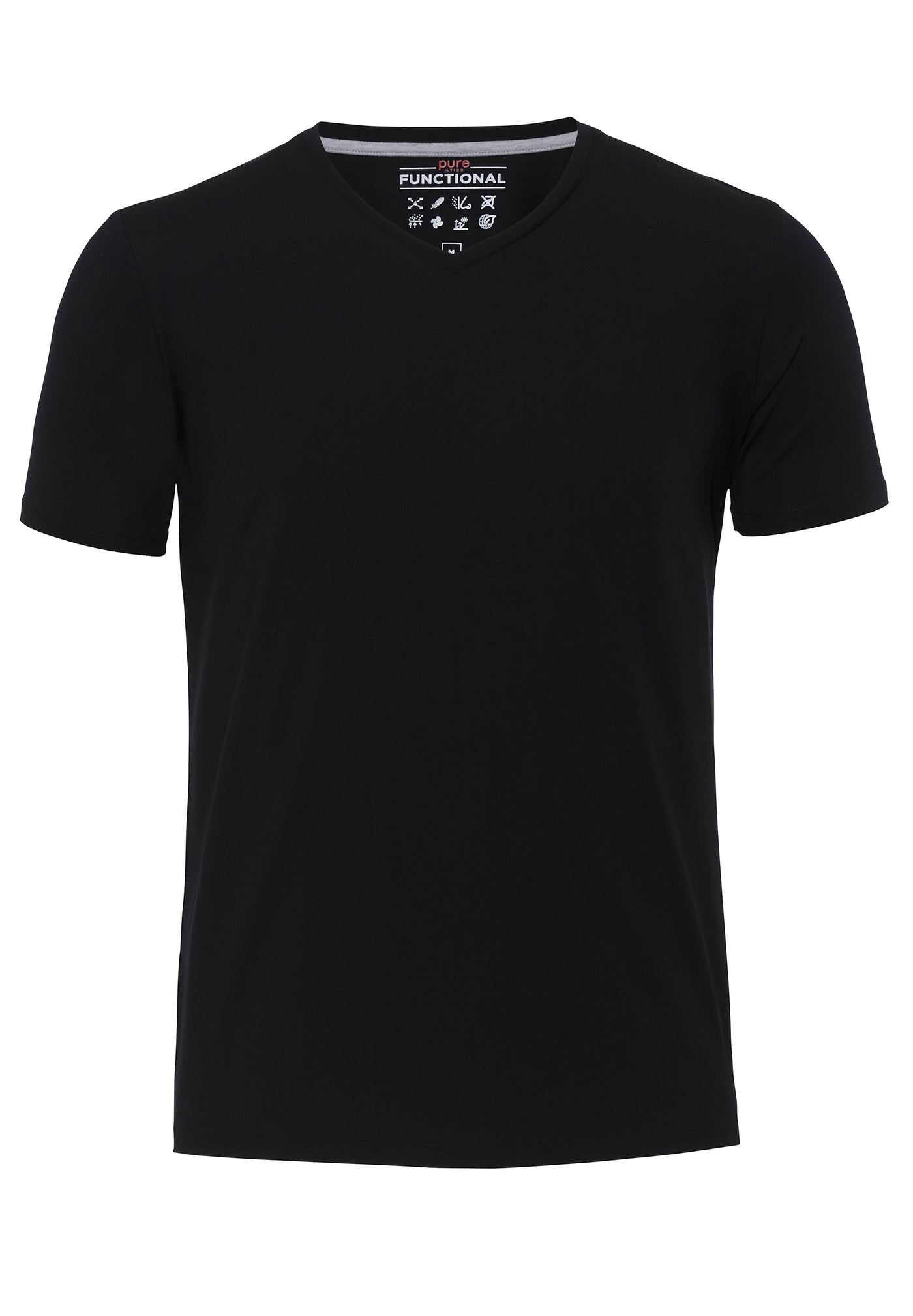 3394-92960 Pure Functional T-Shirt slim fit Halbarm 001 schwarz