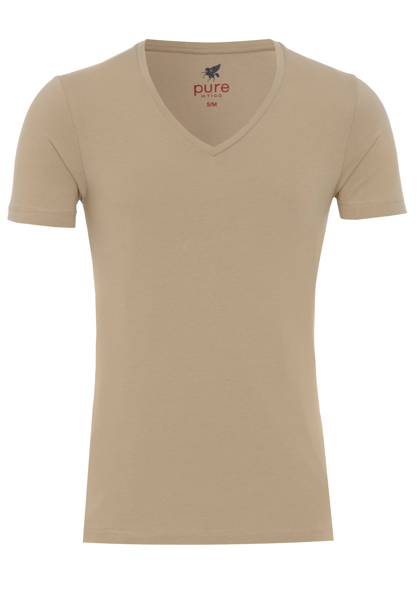 3398-92998 - V-Neck T-Shirt Doppelpack - beige - pureshirt