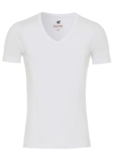 3398-92998 - V-Neck T-Shirt Doppelpack - weiß - pureshirt