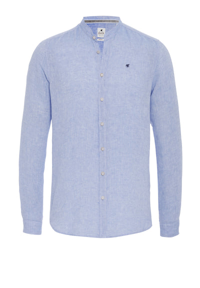 3801-21620 PURE- Casual Hemd Langarm 100 uni hellblau