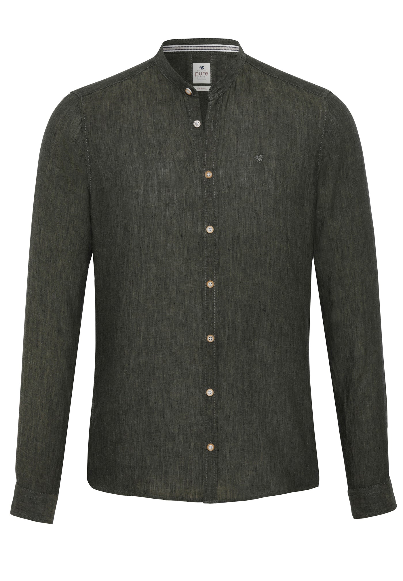 3801-21620 PURE- Casual Hemd Langarm 436 uni tanne