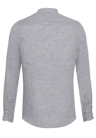 3801-21620 PURE- Casual Hemd Langarm 710 uni grau