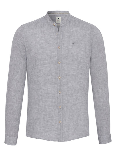 3801-21620 PURE- Casual Hemd Langarm 710 uni grau