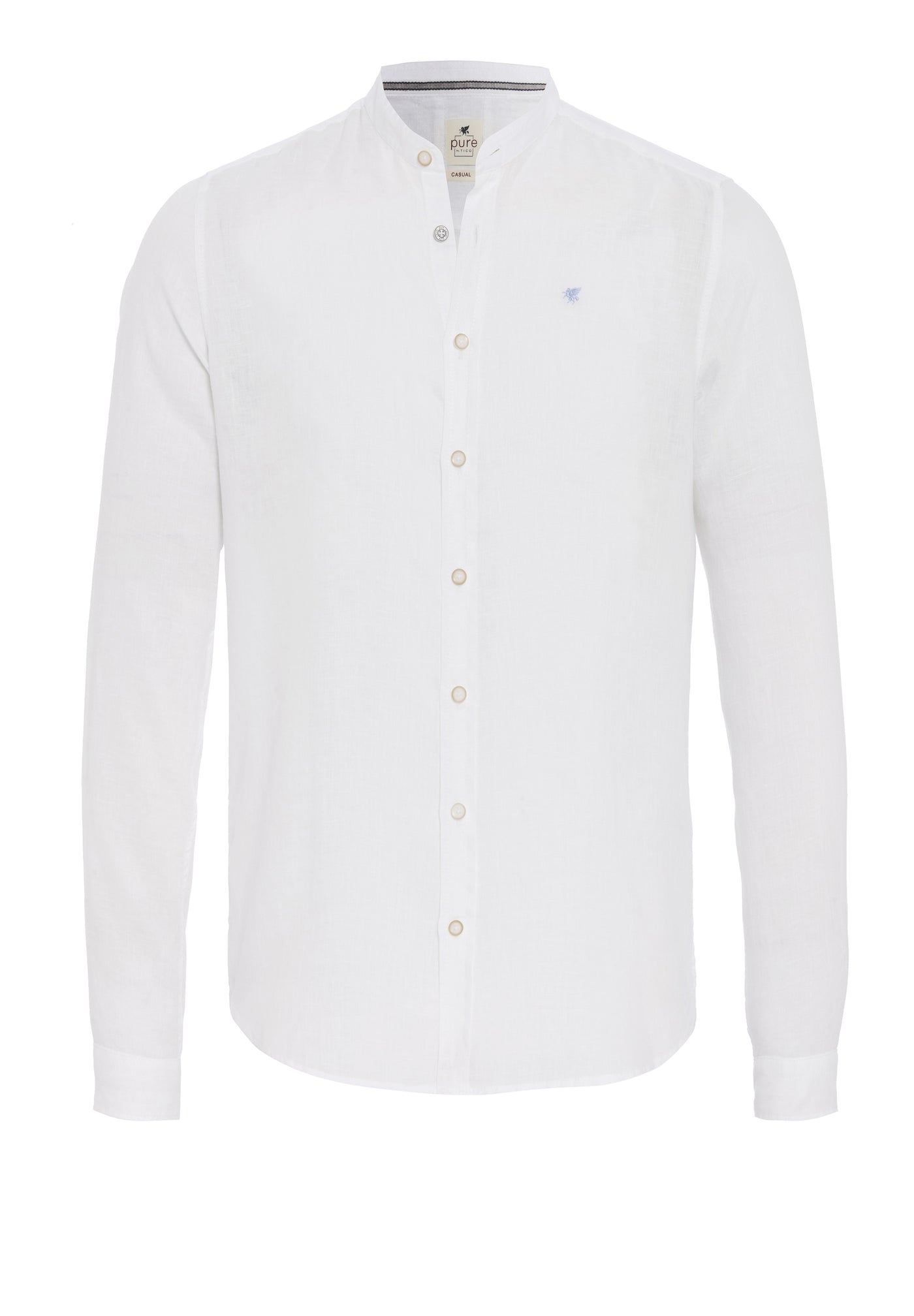 3801-21620 PURE- Casual Hemd Langarm 900 uni weiß