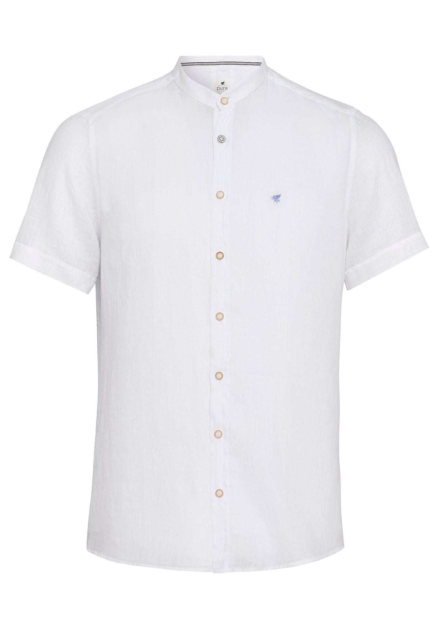 3801-22620 PURE- Casual Hemd Halbarm 900 uni weiß