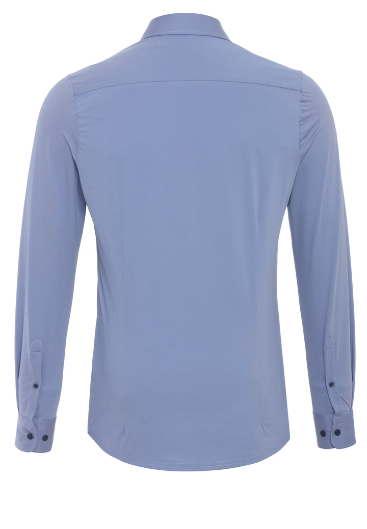 4030-21750 PURE- Functional Hemd Langarm 110 uni mittelblau