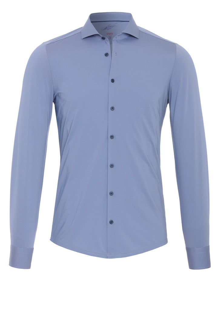 4030-21750 PURE- Functional Hemd Langarm 110 uni mittelblau