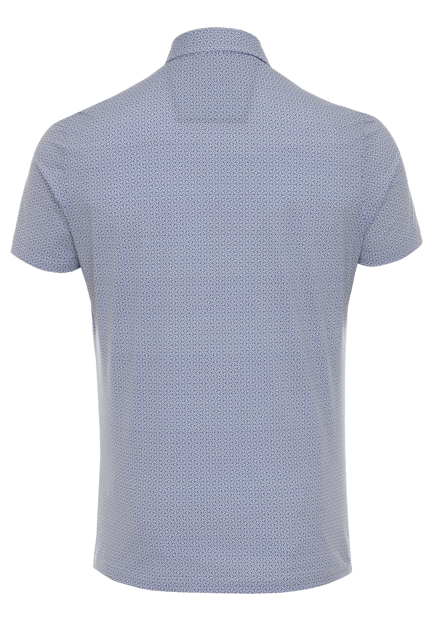 4031-92930 Pure Functional Polo Knopf slim fit Halbarm 173 druck mittelblau