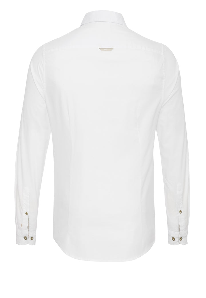 5010-21301 PURE Tracht Hemd slim fit Langarm 901 uni weiß