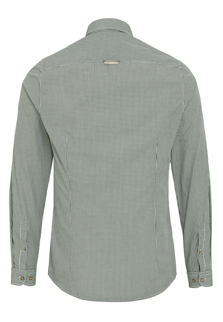 5017-21294 PURE Tracht Hemd slim fit Langarm 453 karo grün