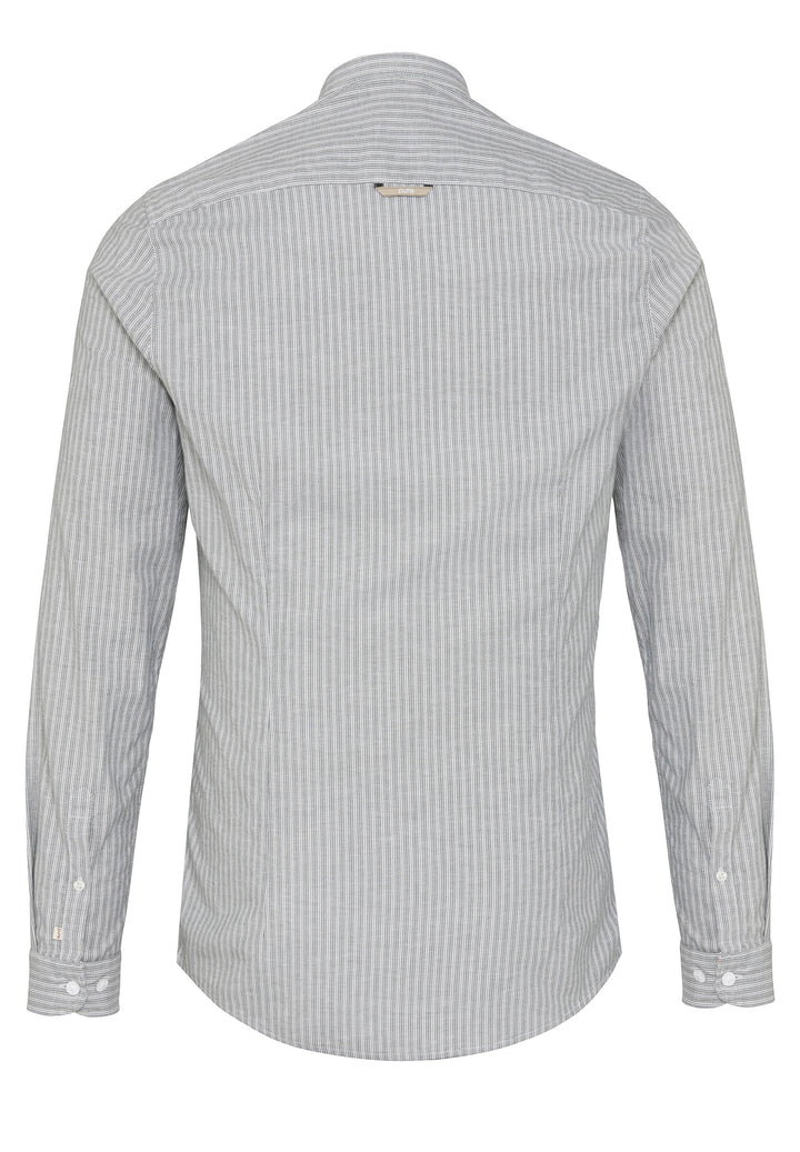 5019-21682 PURE Tracht Hemd slim fit Langarm 463 streifen grün