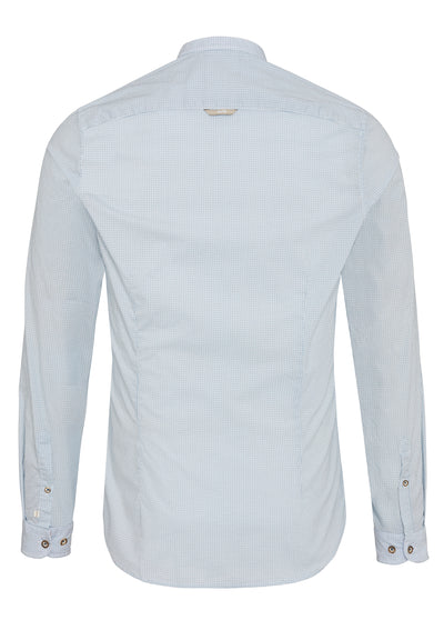 5020-21681 PURE Tracht Hemd slim fit Langarm 170 druck hellblau