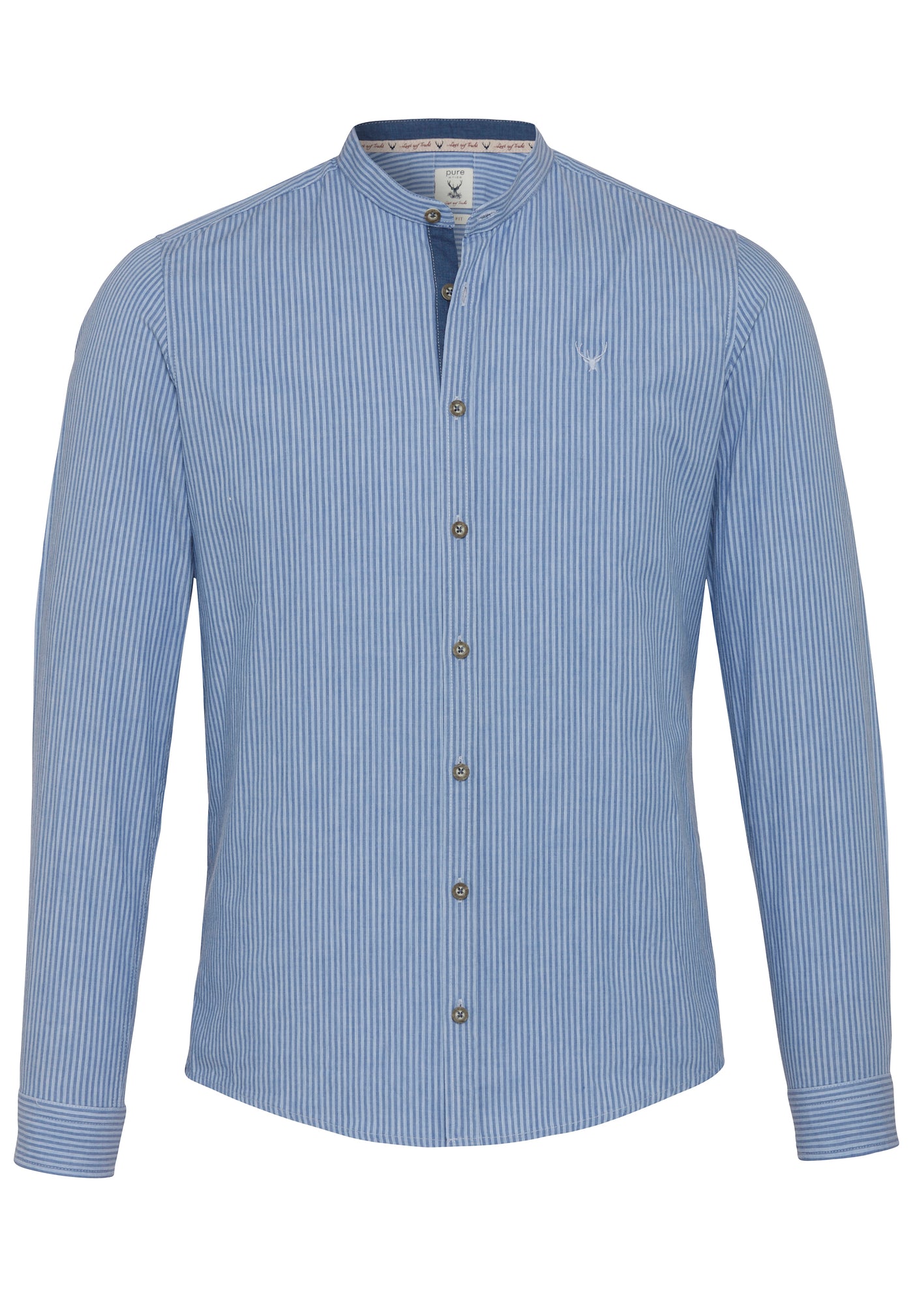 D52613-21694 PURE Tracht Hemd slim fit Langarm 160 streifen hellblau